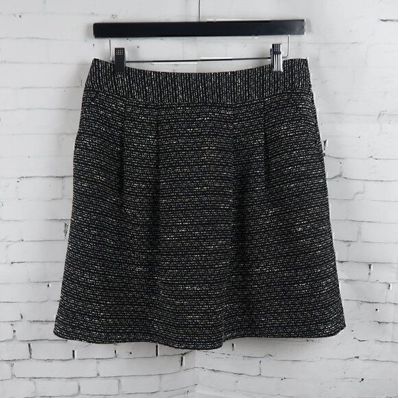 HALOGEN BLACK WHITE MINI SKIRT WITH POCKETS SIZE 4 - Picture 1 of 7